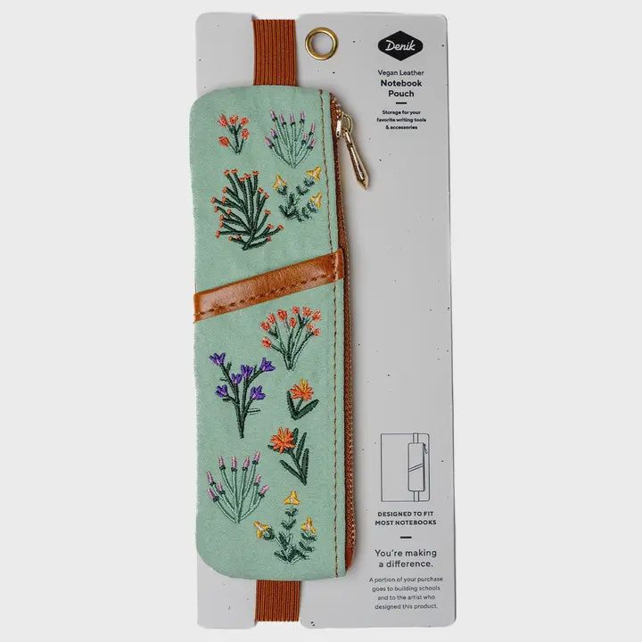 Petite Blooms Embroidered Notebook Pouch