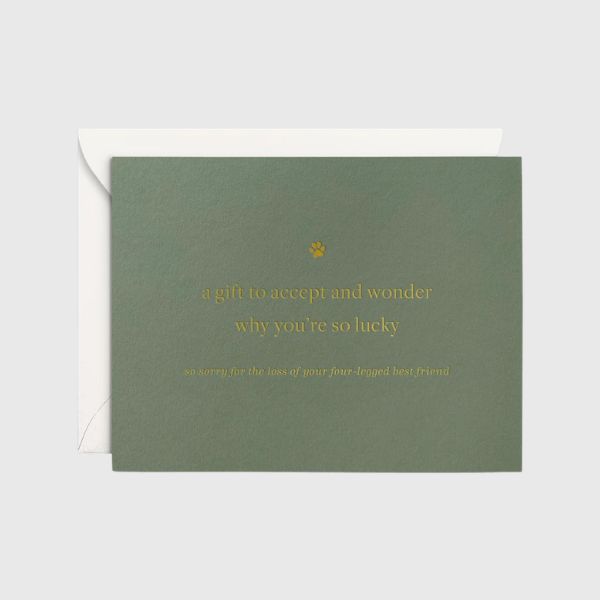 Lucky Pet Sympathy Greeting Card