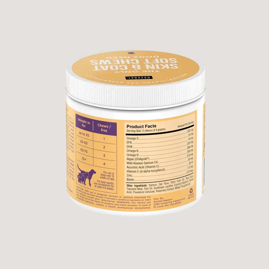 The Only Skin &amp; Coat Soft Chews Dogs Need - Natural Salmon