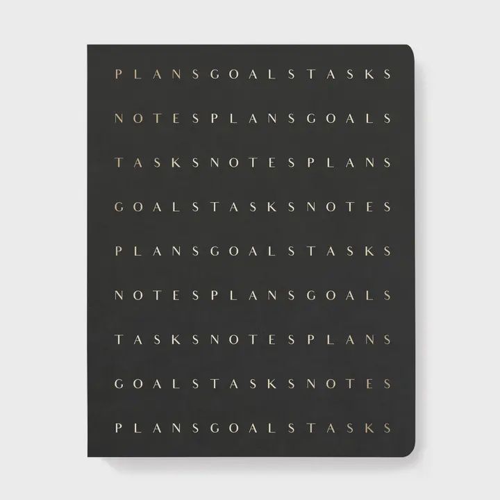 Letter Flow Black Non-Dated Weekly Planner