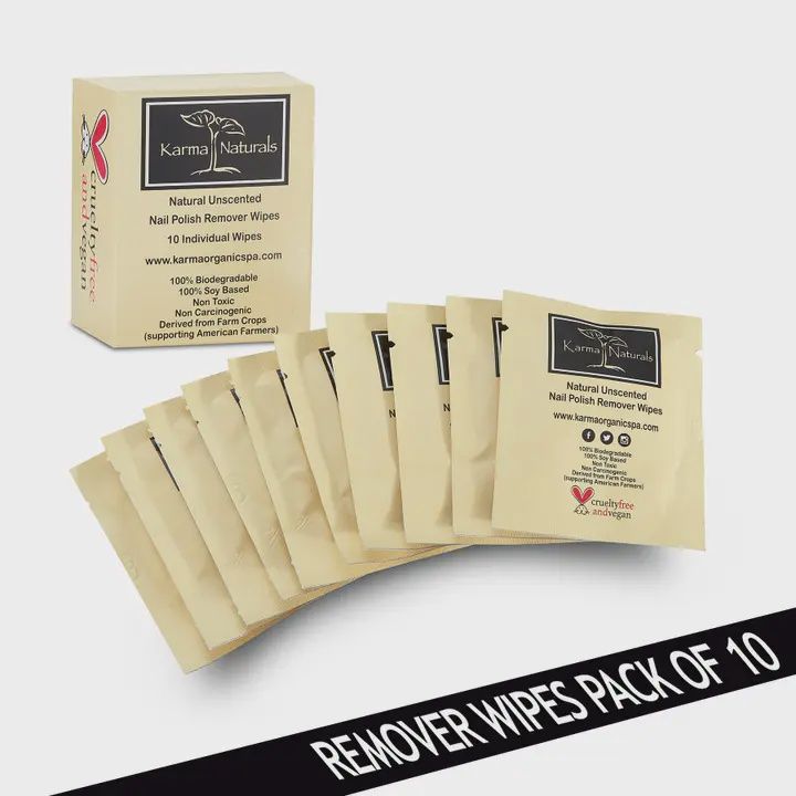 Unscented Nail Polish Remover Wipes
