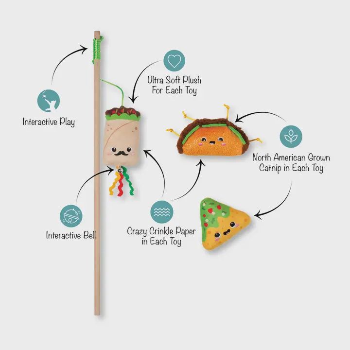 Guac Star 3PC Cat Toy