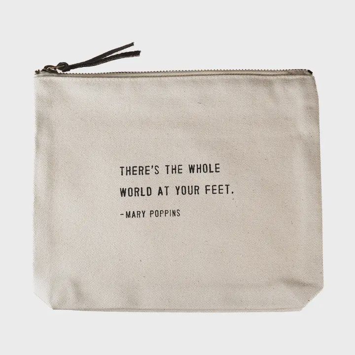 Quote Canvas Zip Bag