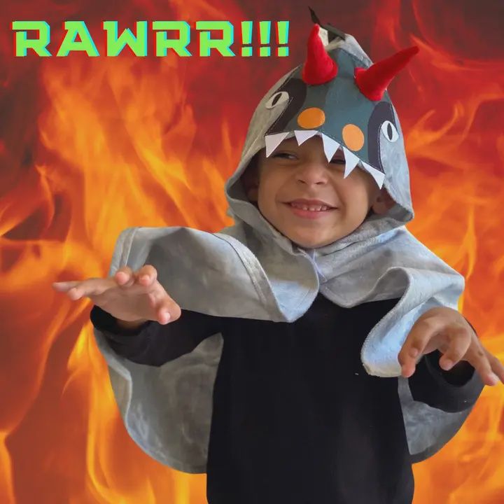 Dragon Dinosaur Monster Toddler Cape