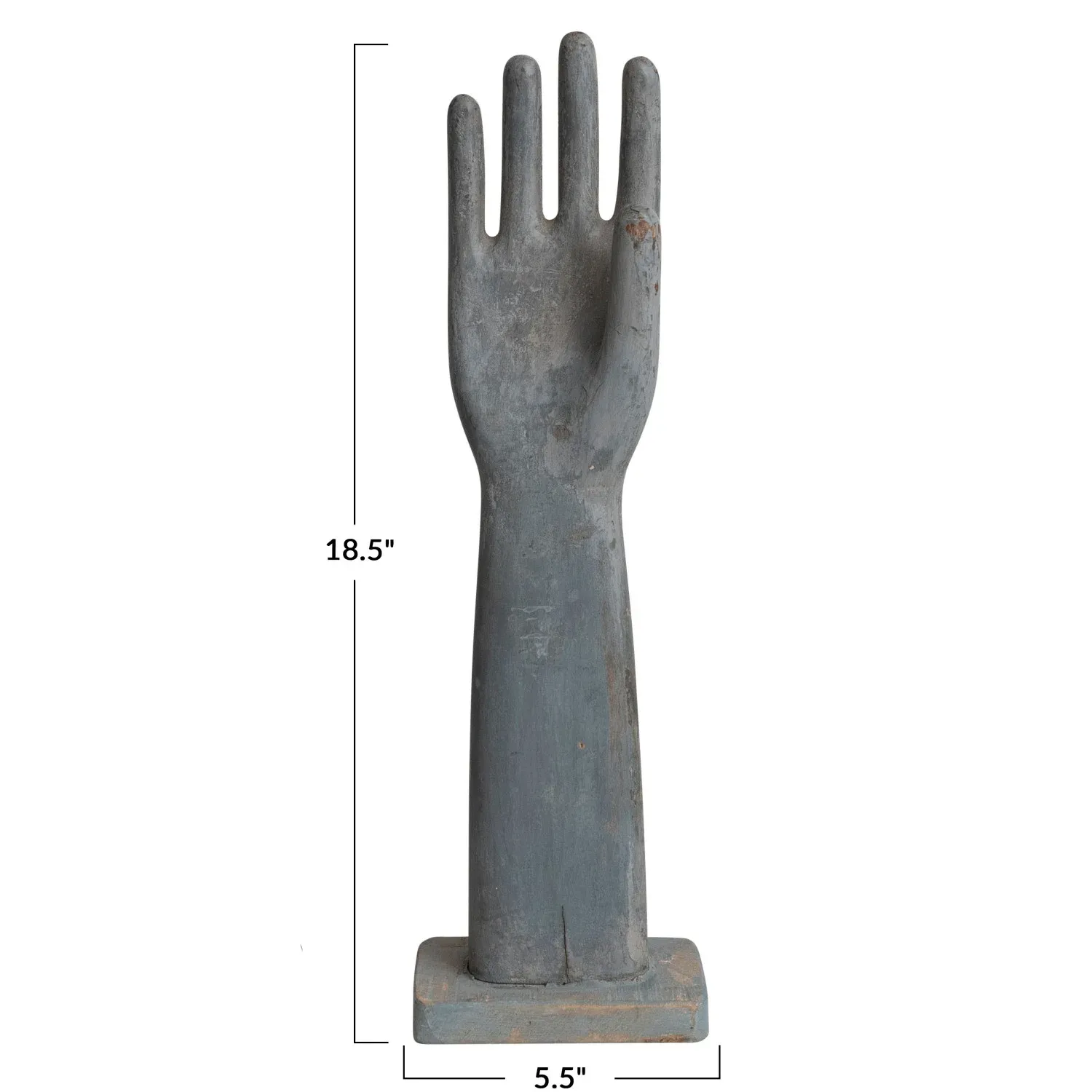 Found Wood Glove Mold On Stand
