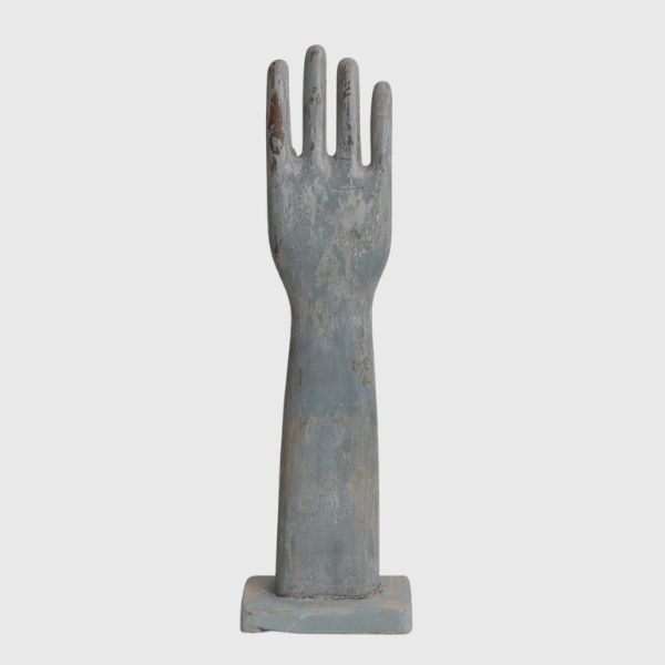 Found Wood Glove Mold On Stand