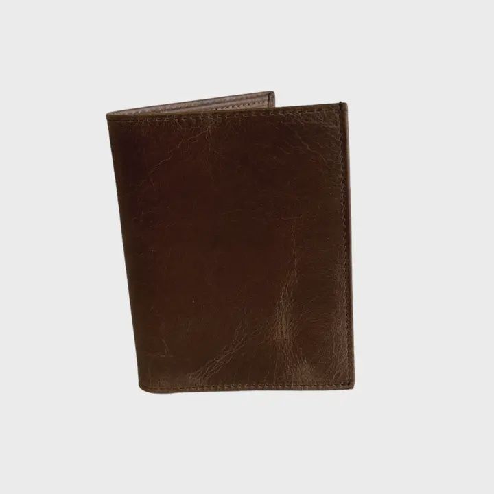 Leather Bifold Wallet-Brown