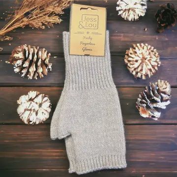 Plain Knit Fingerless Gloves