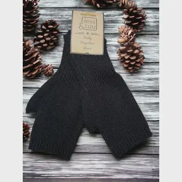 Plain Knit Fingerless Gloves