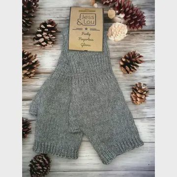 Plain Knit Fingerless Gloves