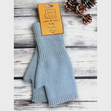 Plain Knit Fingerless Gloves