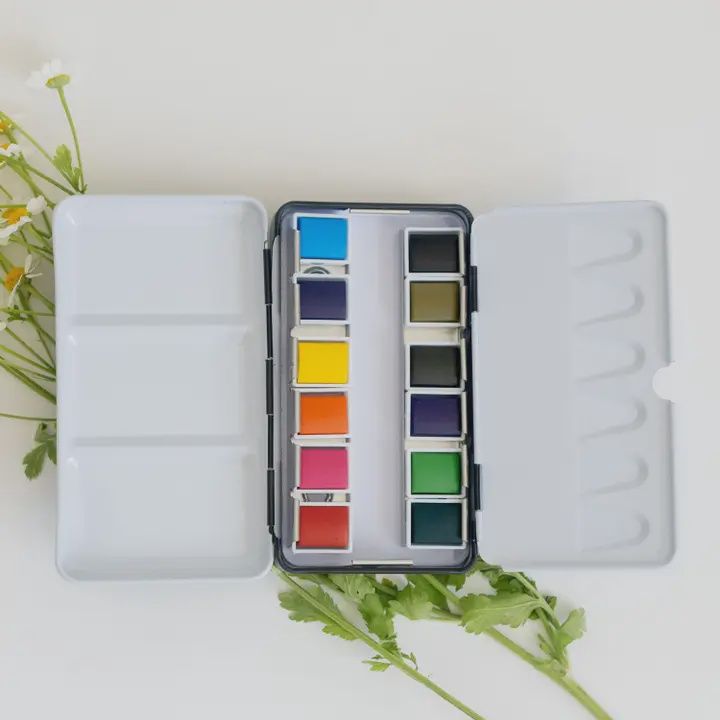 Mini-Travel Watercolor Paint Palette