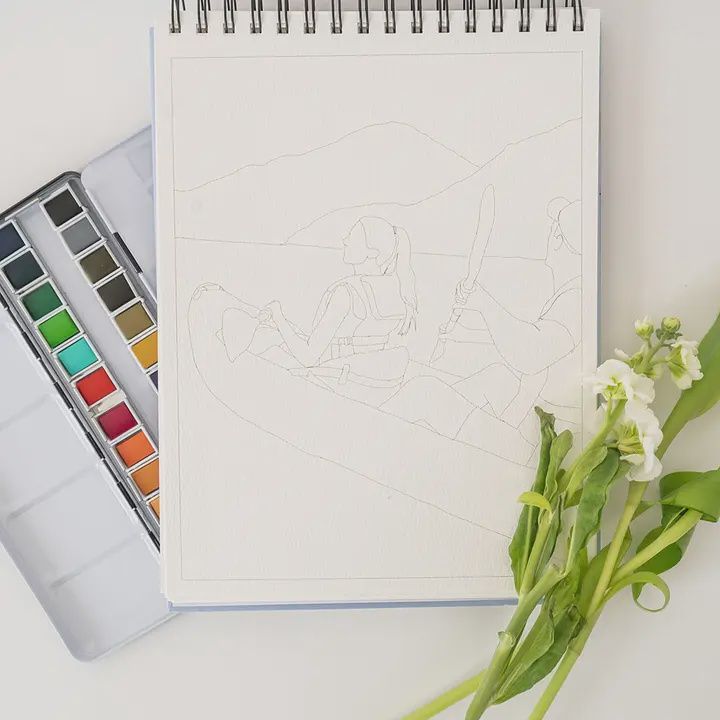 Landscape Watercoloring Book