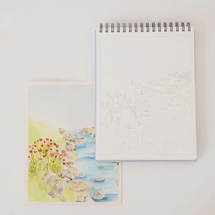 Landscape Watercoloring Book