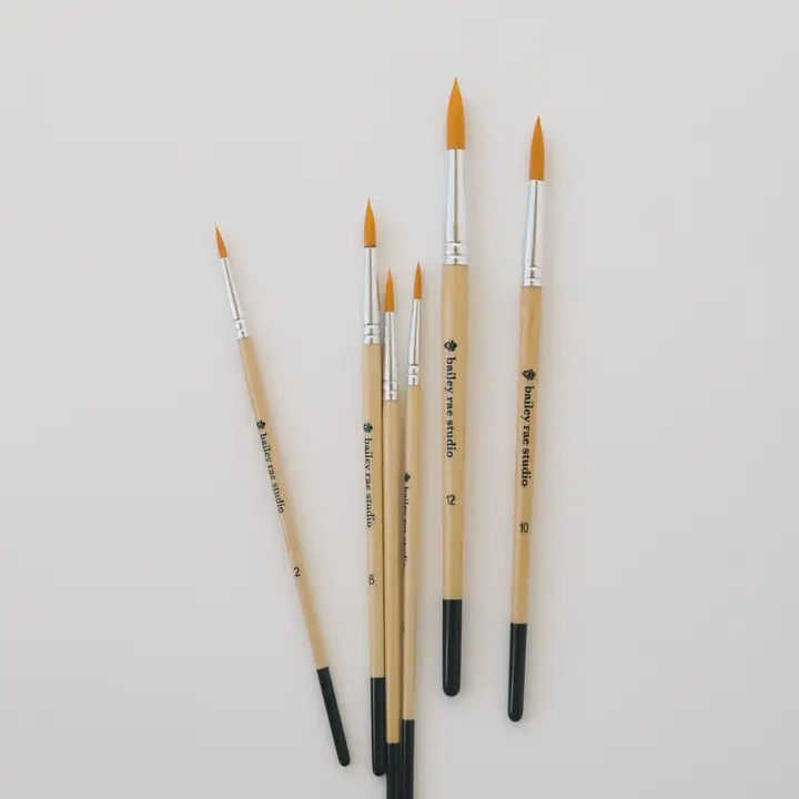 Round Tip Watercolor Brush Set