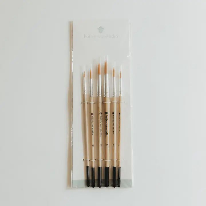 Round Tip Watercolor Brush Set