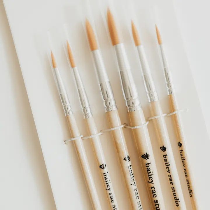 Round Tip Watercolor Brush Set
