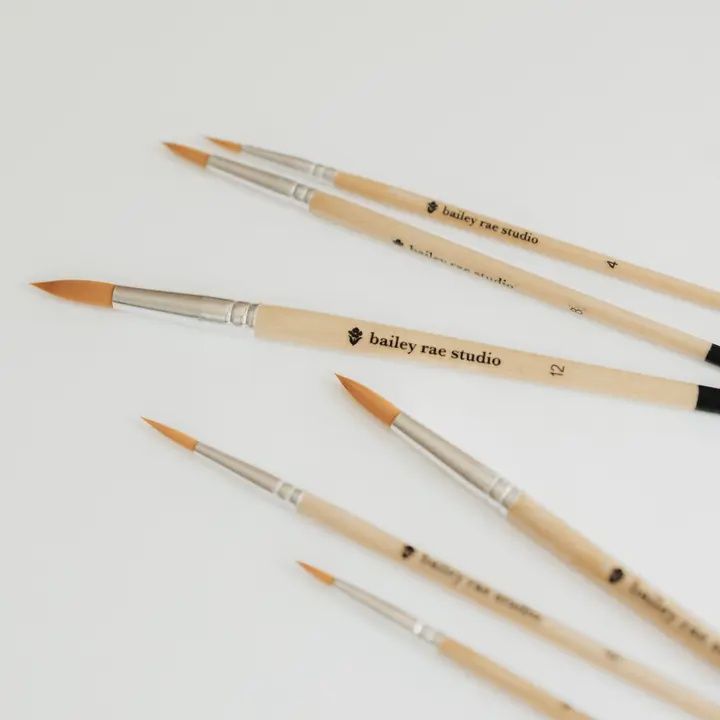 Round Tip Watercolor Brush Set