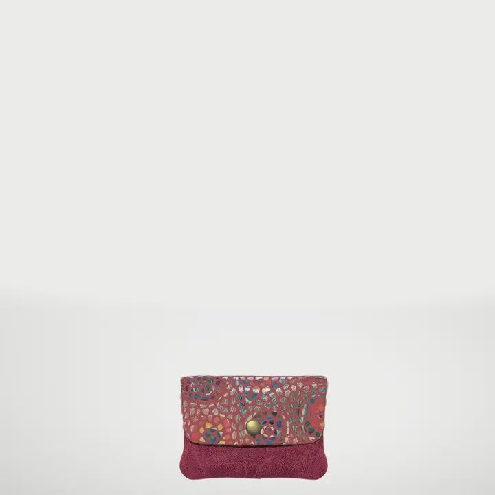 Gaudi Plus Suede Leather Wallet- Fuxia