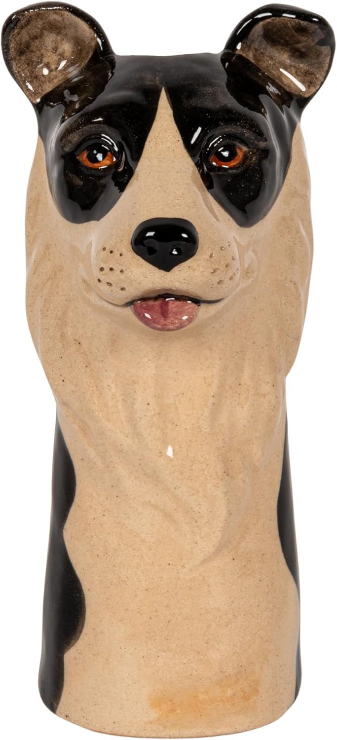 Dog Vase, Style: Black &amp; White Dog