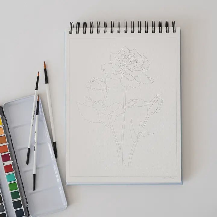 Floral Watercoloring Book