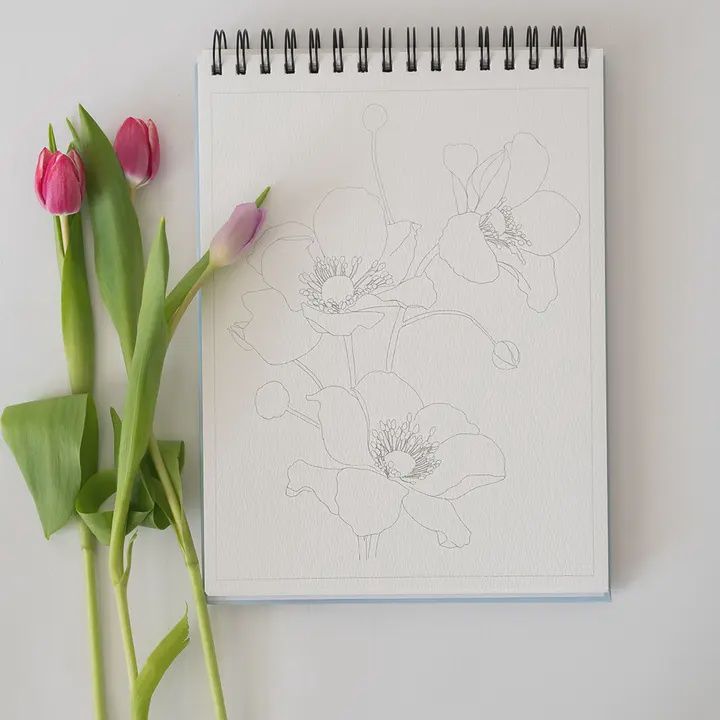 Floral Watercoloring Book