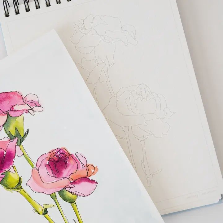 Floral Watercoloring Book