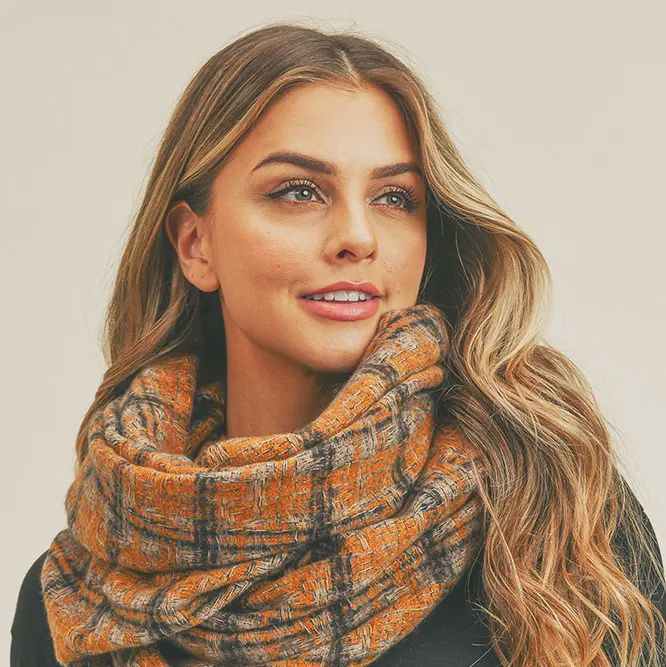 Plaid Infinity Scarf