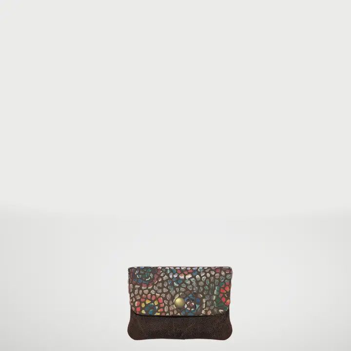 Gaudi Plus Suede Leather Wallet- Coffee