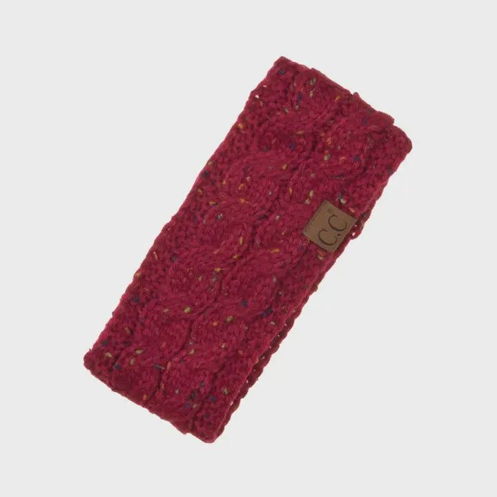 C.C Chunky Knit Confetti Sherpa Lined Headband