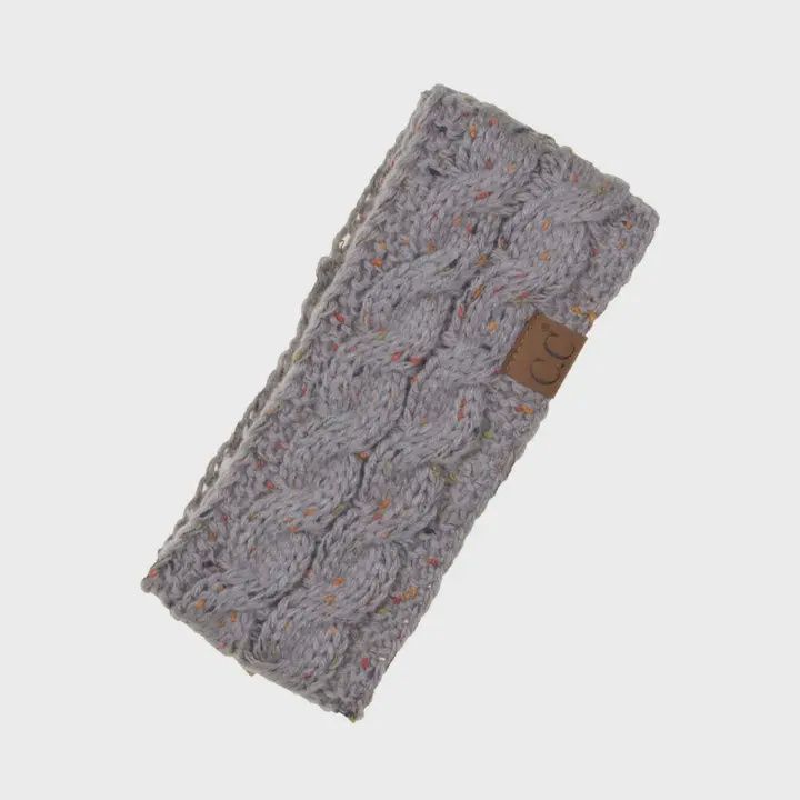 C.C Chunky Knit Confetti Sherpa Lined Headband