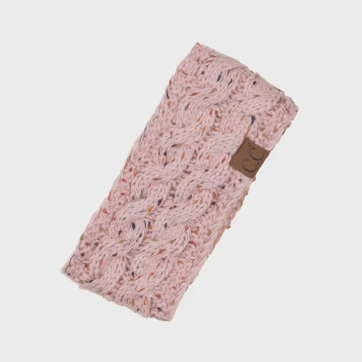 C.C Chunky Knit Confetti Sherpa Lined Headband
