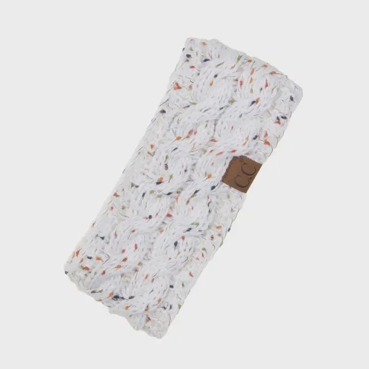 C.C Chunky Knit Confetti Sherpa Lined Headband