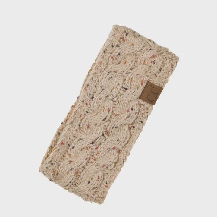 C.C Chunky Knit Confetti Sherpa Lined Headband