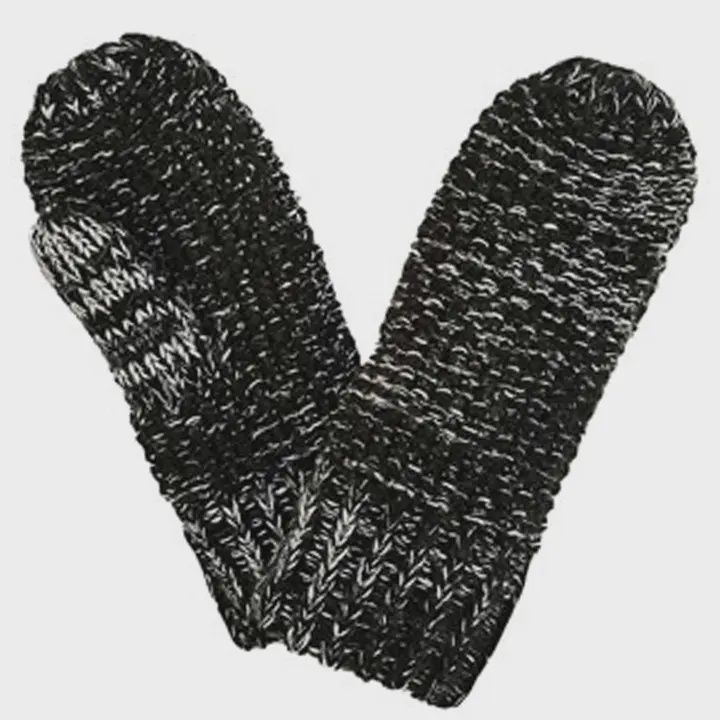 Crochet Knit Solid Cozy Mittens