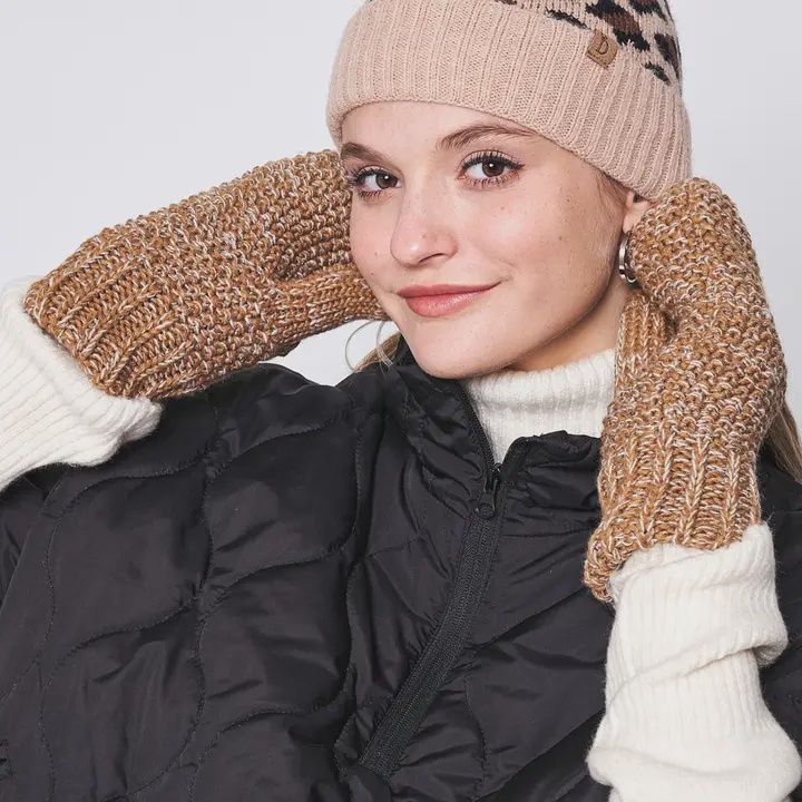 Crochet Knit Solid Cozy Mittens
