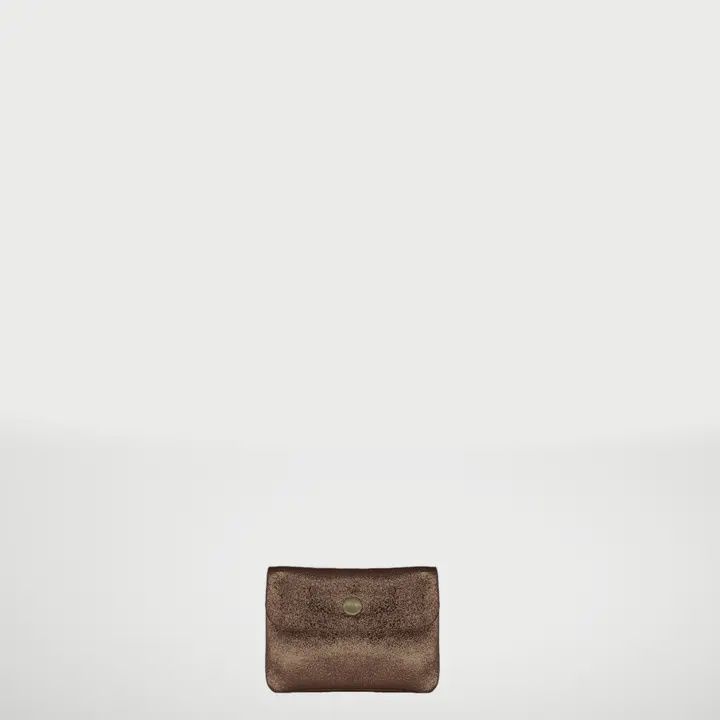 Suede Leather Wallet Katia - Brown