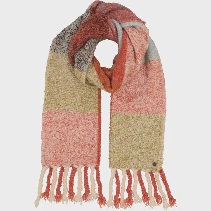 Boucle Colorblock Scarf - Safari Green