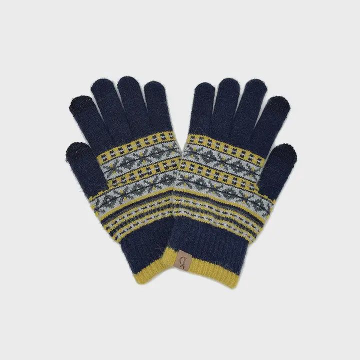 Aztec Knit Touch Gloves