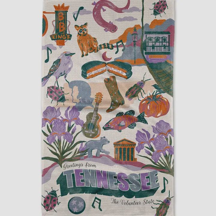 Greetings From Tennessee Tea Towel