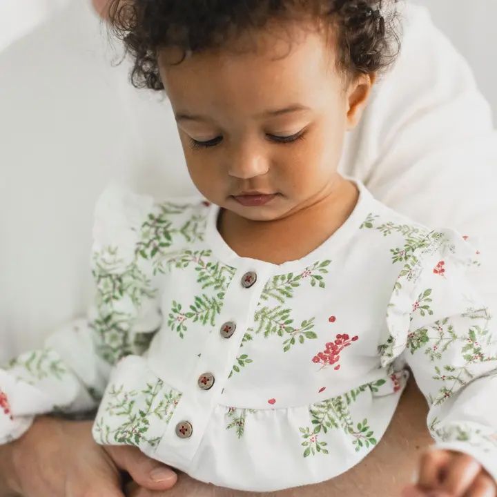 Holiday Snowflakes Baby Girl Jumpsuit