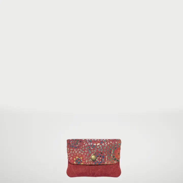 Gaudi Plus Suede Leather Wallet - Red