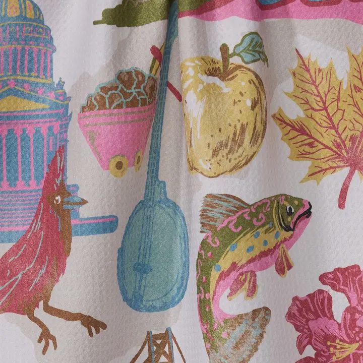 Greetings from West Virginia Tea Towel