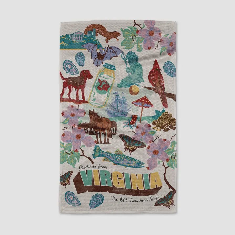 Greetings From Virginia Tea Towel