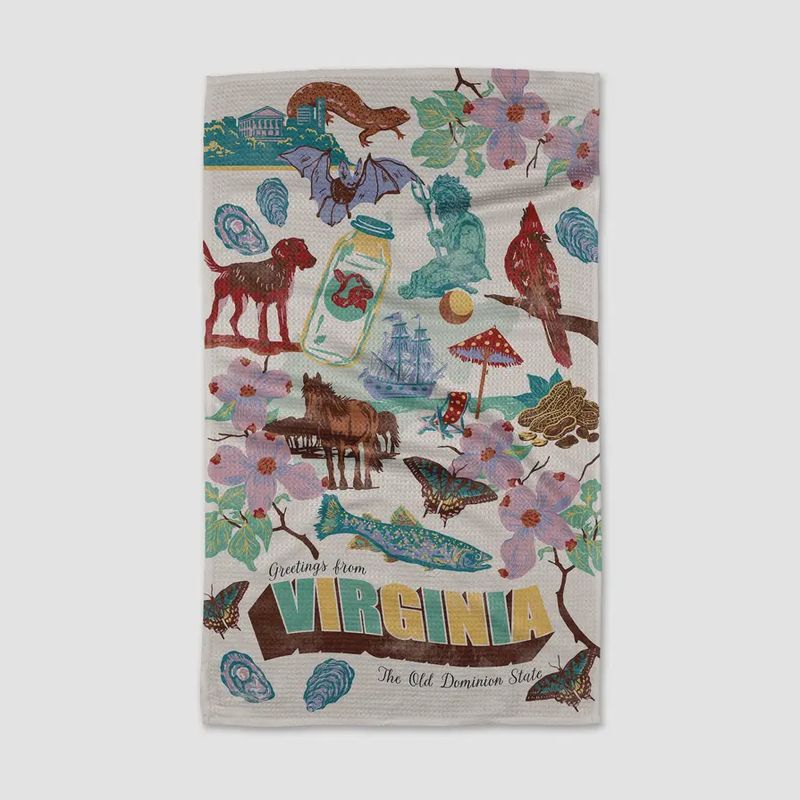 Greetings From Virginia Tea Towel