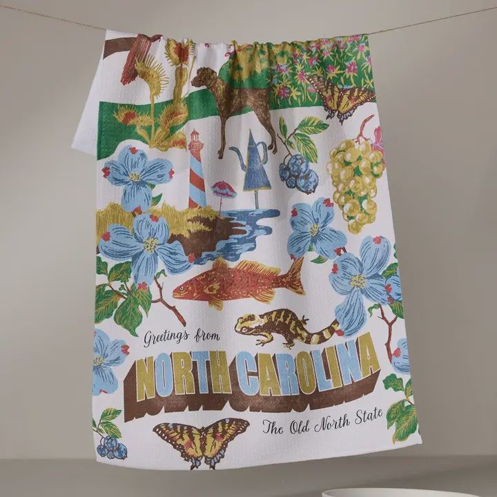 Greetings from North Carolina Tea Towel