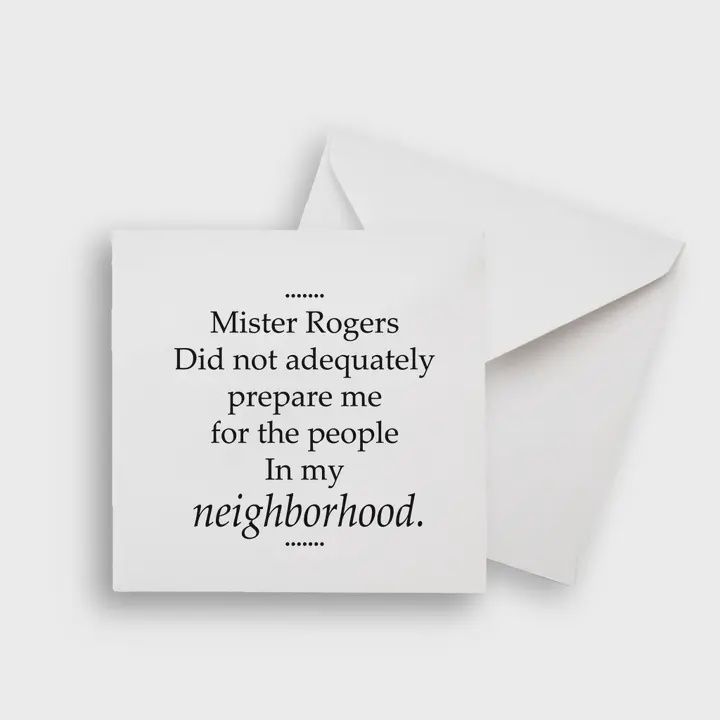 Mister Rodgers Notecard