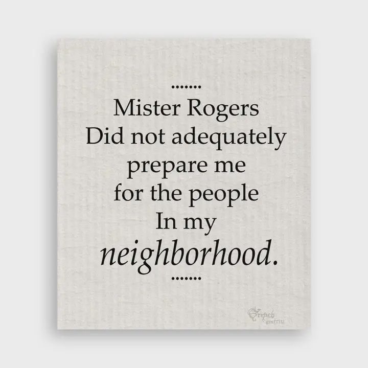 Mister Rodgers Swedish Dishcloth