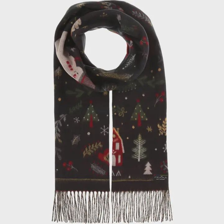 Christmas Cashmink Scarf - Navy