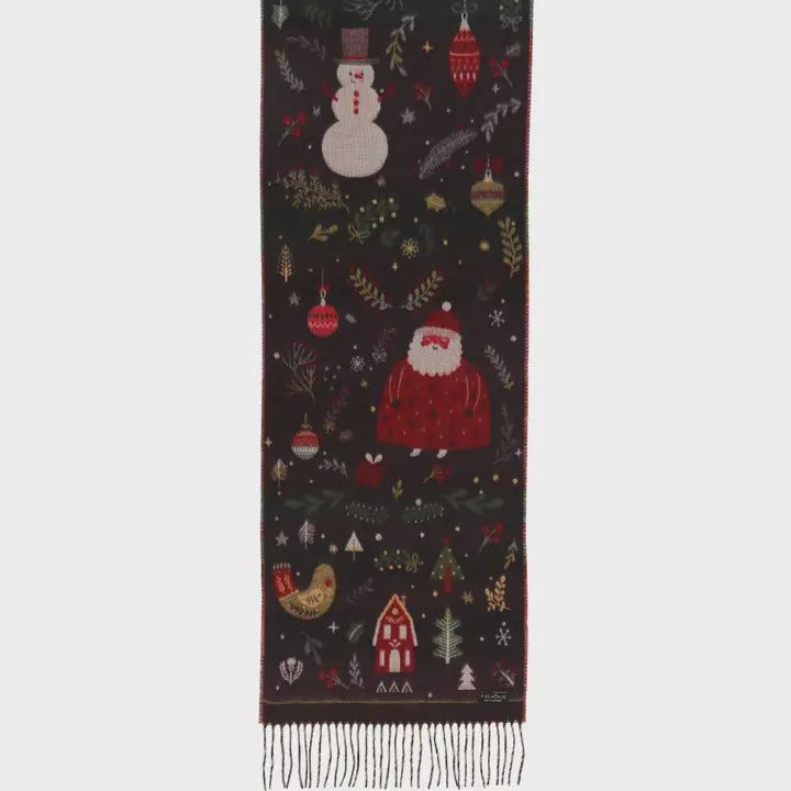 Christmas Cashmink Scarf - Navy